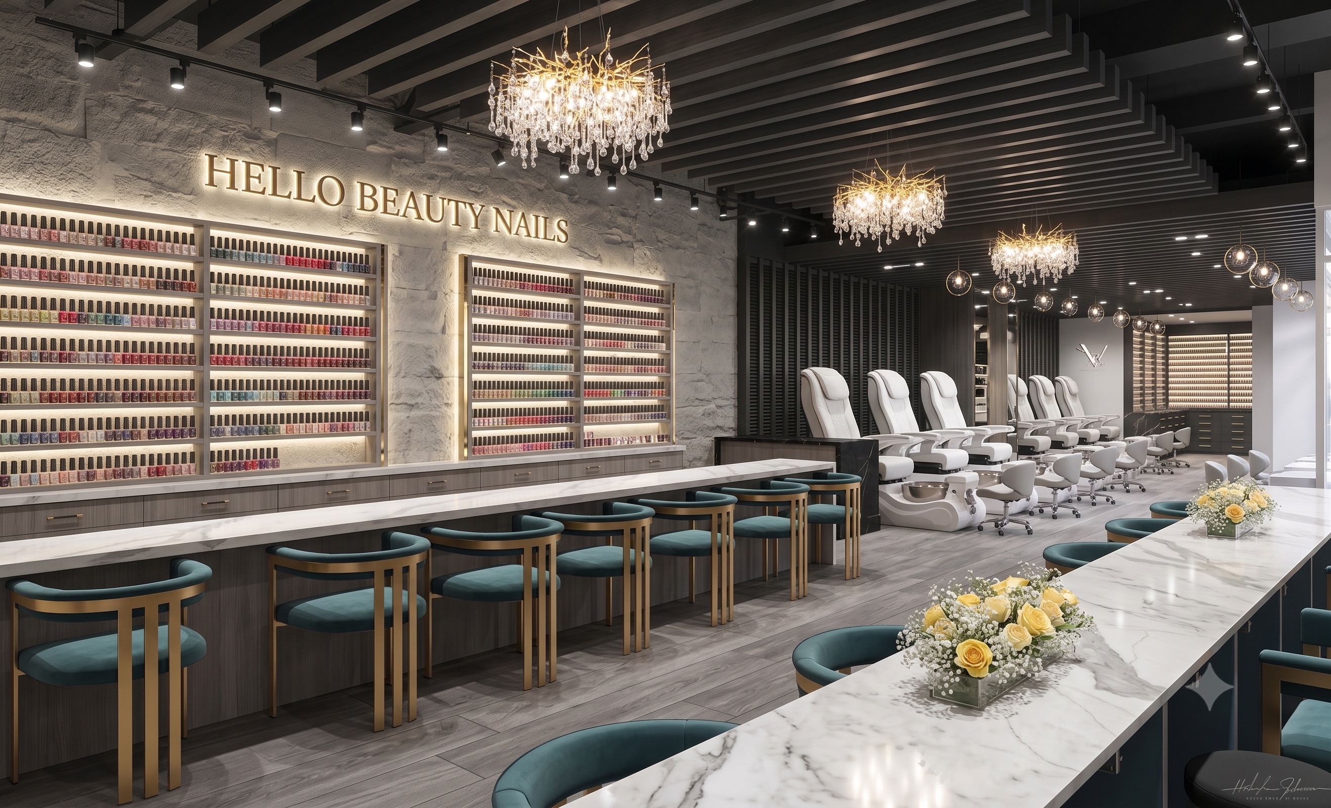 Artist's impression of the new Hello Beauty Nails flagship salon at 214 High Street, Northallerton